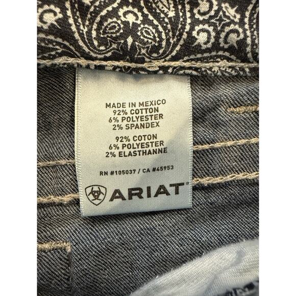 Ariat Womens Blue Real Denim Western Wear Straight Leg Jeans Size 30L - Picture 7 of 10